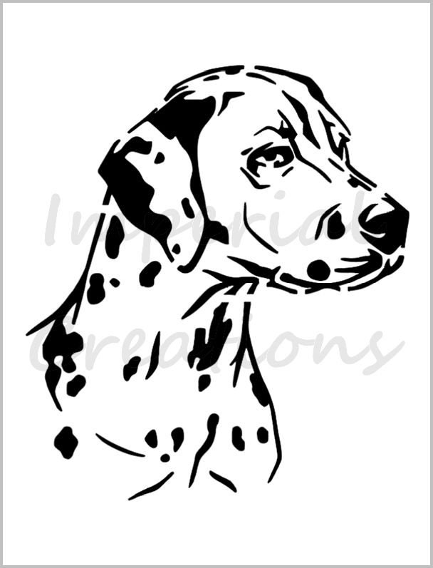 Dalmatian Stencil Dog Breed Face Reusable Sheet S667 | Etsy