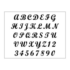 May include: A black and white image of a font style with the letters A through Z and the numbers 1 through 0.