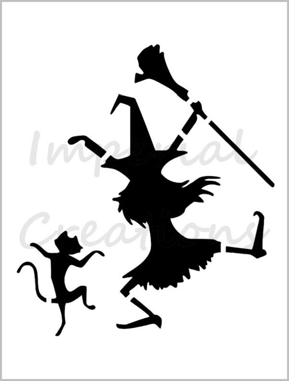 Halloween Witch Stencils