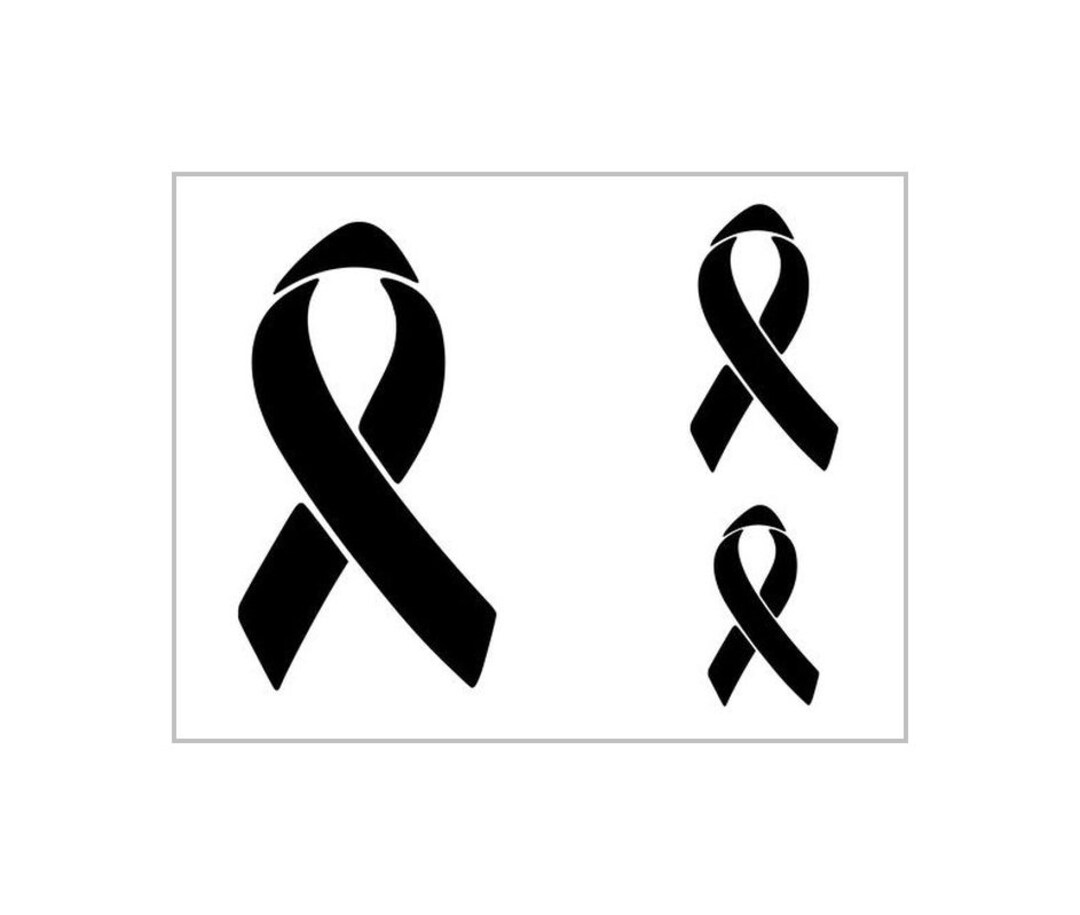 RIBBON Stencil 3 Sizes Raise Awareness Breast Cancer Military Etsy