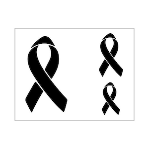 RIBBON Stencil 3 Sizes Raise Awareness Breast Cancer Military Reusable ...