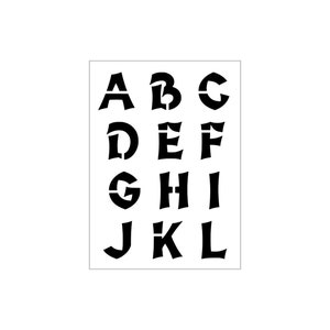 SIMPLY MEDIEVAL Alphabet Stencil 2 Inch Renaissance Font Letters Sheet Set S1204