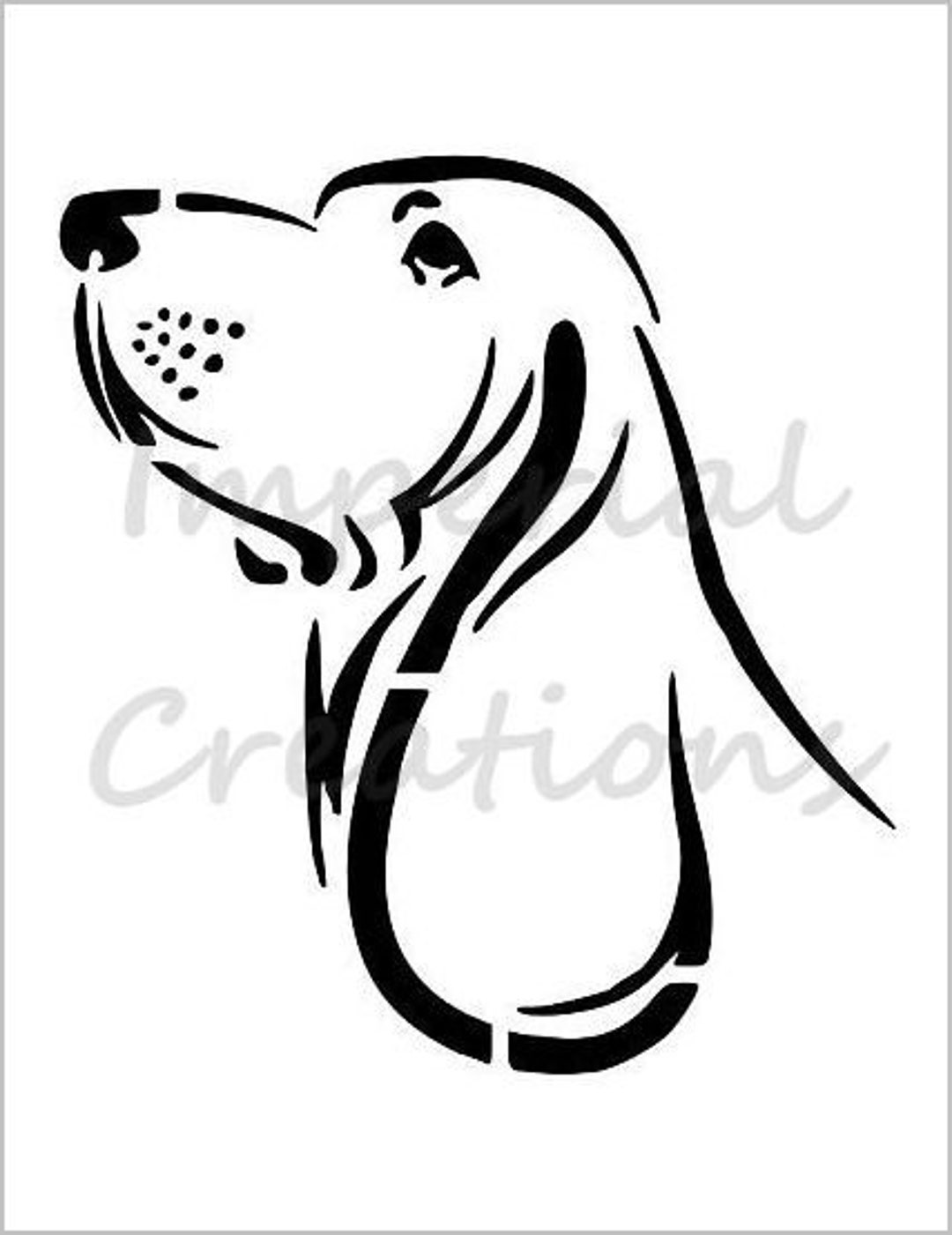 Basset Hound Stencil Dog Breed Face Reusable Sheet S124 Etsy stencil-of-basset-hound-free-printable-papercraft-templates