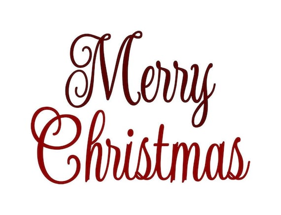Merry Christmas SVG Fancy Font SVG Holiday Saying SVG Digital