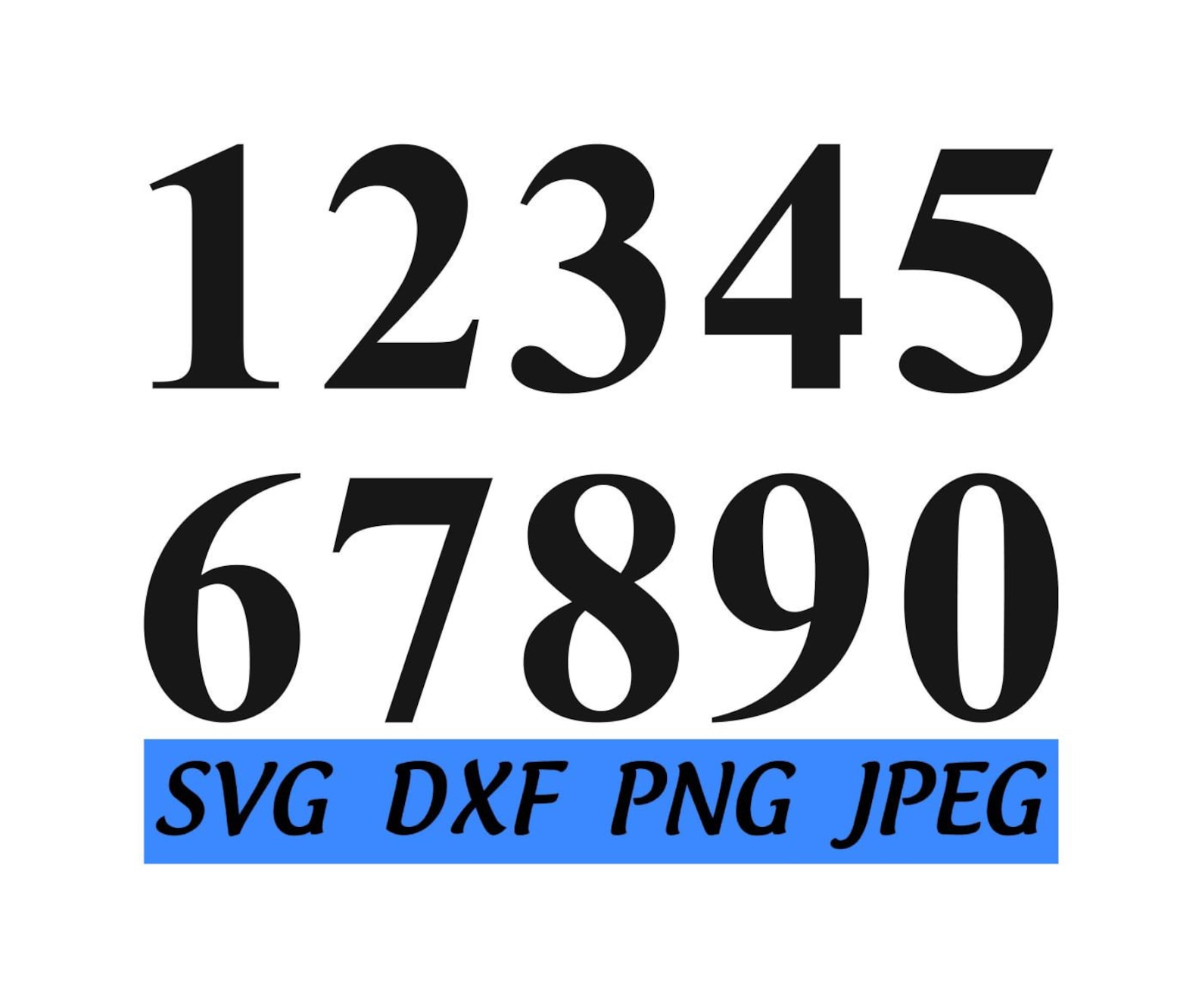 Times New Roman Numbers SVG Bundle, Font Address Phone Birthday Sign ...