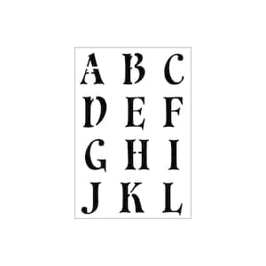 SIMPLY KNIGHT Alphabet Stencil 2 Inch King Royalty Font Letters Sheet Set S1202