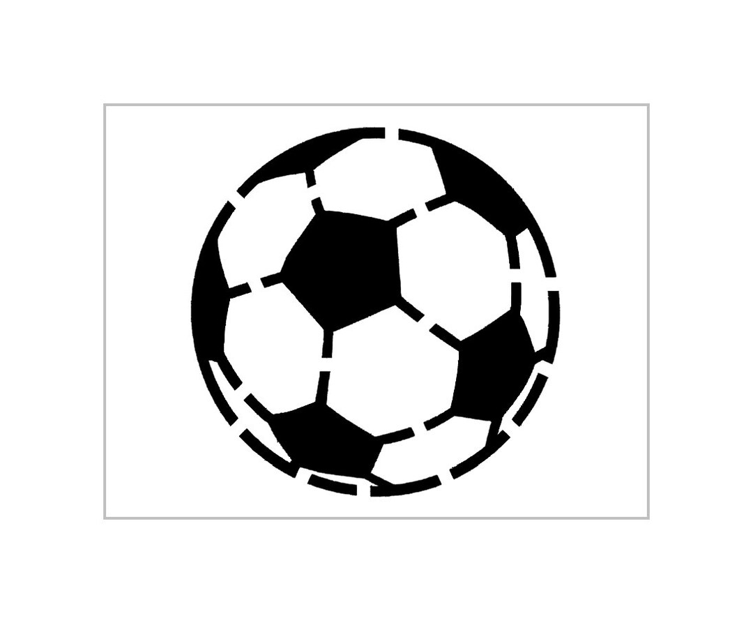 SOCCER BALL Stencil Futbol Football Game Sports Reusable Plastic Sheet
