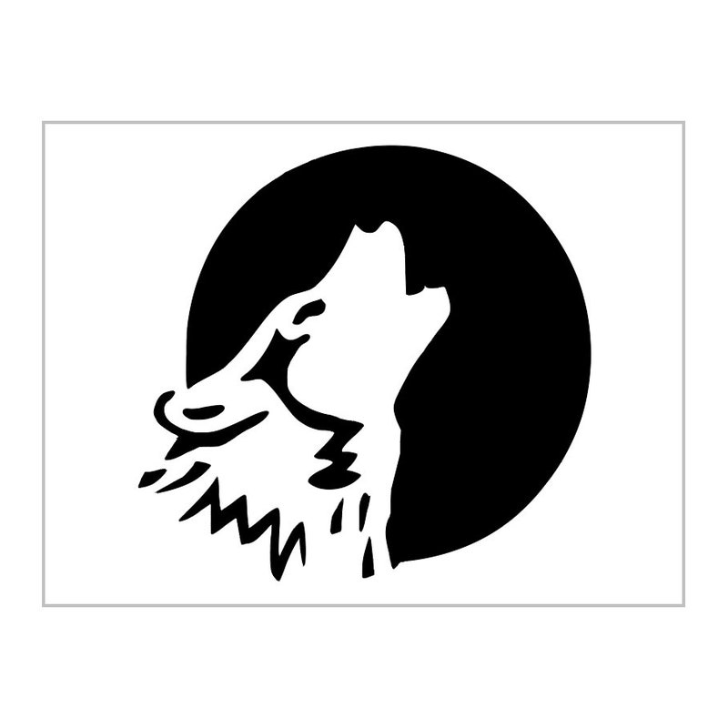 Wolf Pumpkin Carving Stencil Etsy