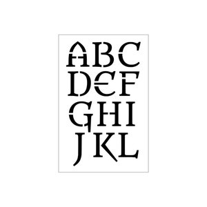 GREEK ENGLISH Alphabet Stencil 2 Inch Old Vintage Roman Font Letters Sheet Set S1218