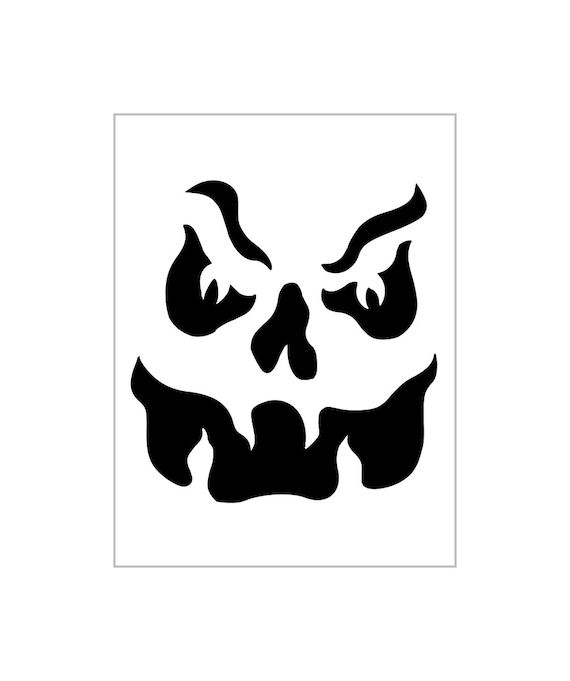 Scary Halloween PNG Image, Halloween Scary Square Face Black And
