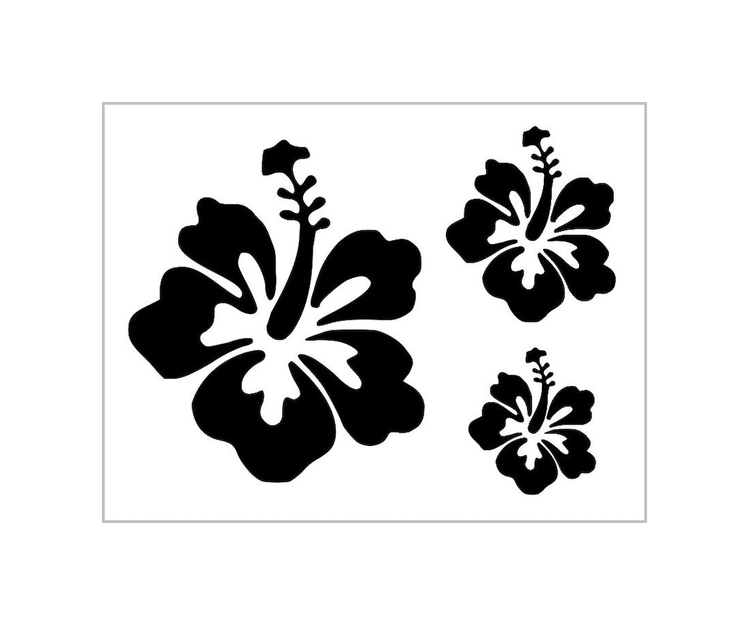Hawaiian Flower Stencil Hibiscus 3 Sizes Hawaii Floral Plant Reusable hawaiian-flower-stencil-hibiscus-3-sizes-hawaii-floral-plant-reusable