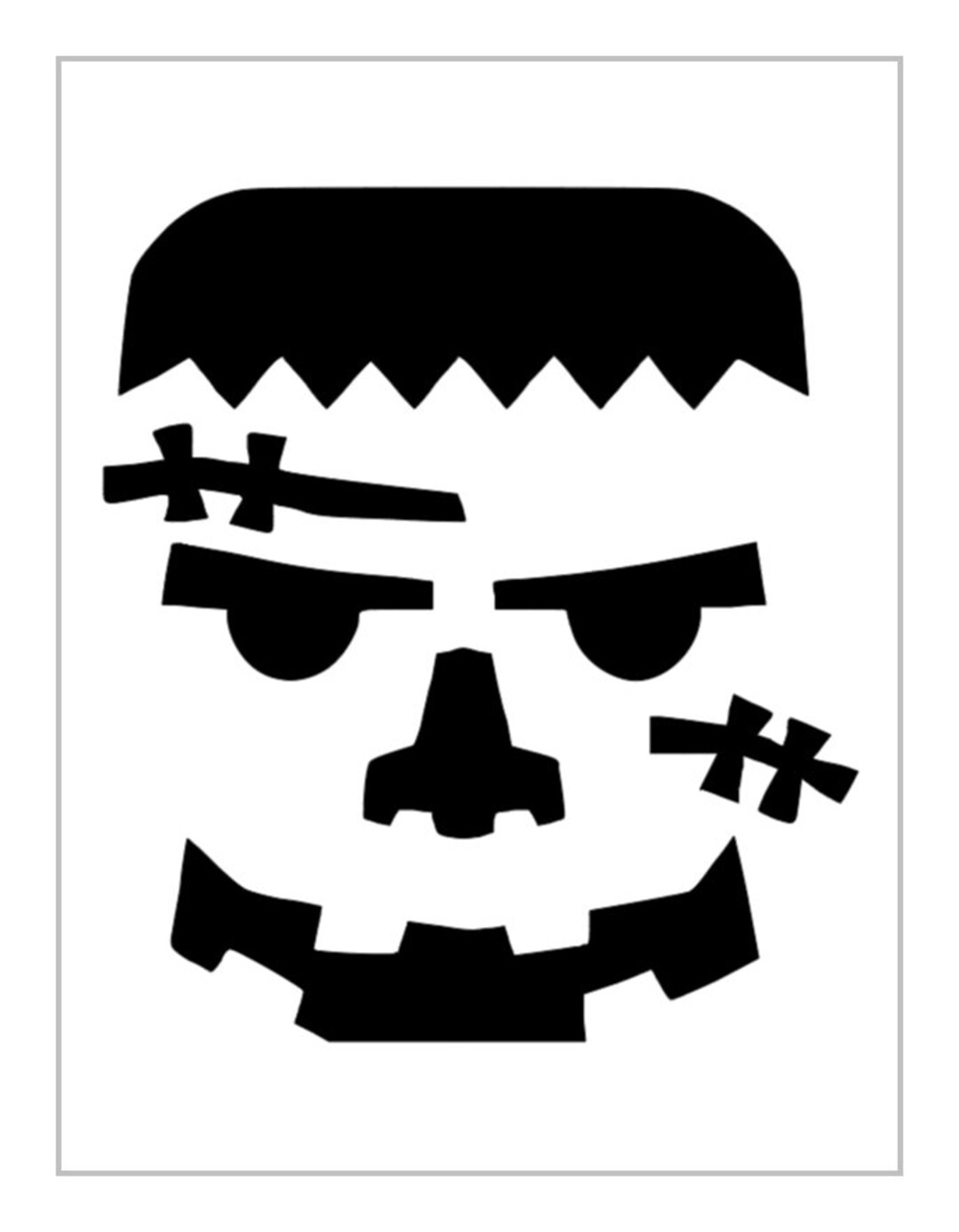 Pochoir Visage Citrouille Halloween Imprimer Frankenstein Face Pochoir Halloween Citrouille Sculpture 85 - Etsy Canada