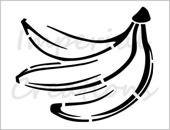 Banana Stencil Fruit Outline Kitchen Decor Design 8.5 X - Etsy