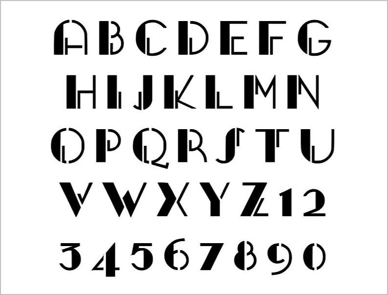 Art Deco Stencils Numbers - Etsy