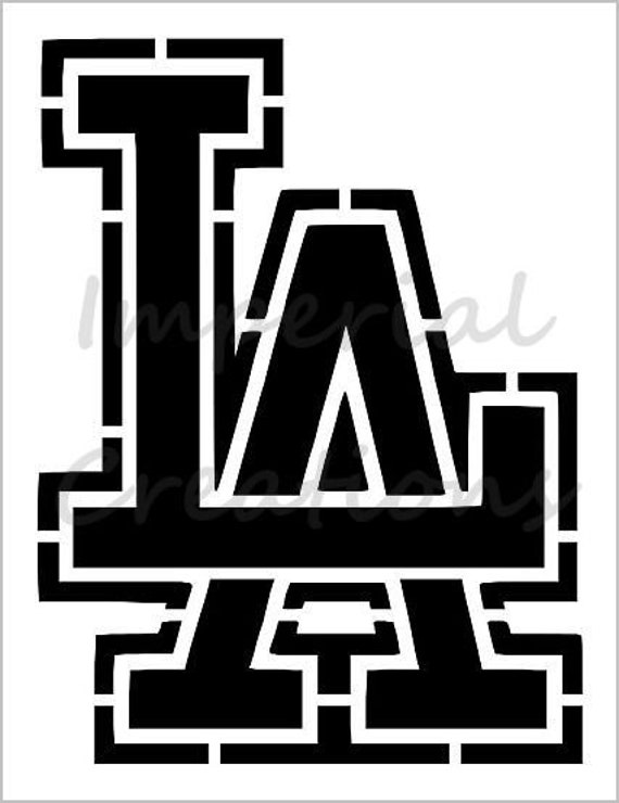 LOS ANGELES DODGERS Baseball Team 8.5 x 11 Stencil | Etsy
