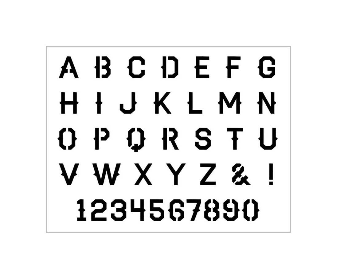 FAIRY TALE Alphabet Stencil 2 Inch Abcs Fancy Mystical Font