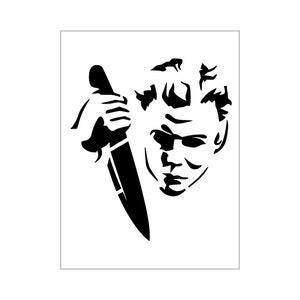 Jason Horror Stencil Friday the 13th Knife Reusable Plastic Sheet S700 ...