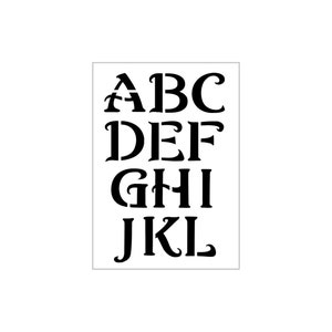 ROMANCE Alphabet Stencil 2 Inch Romantic Victorian Fancy Curls Font Letters Sheet Set S1219