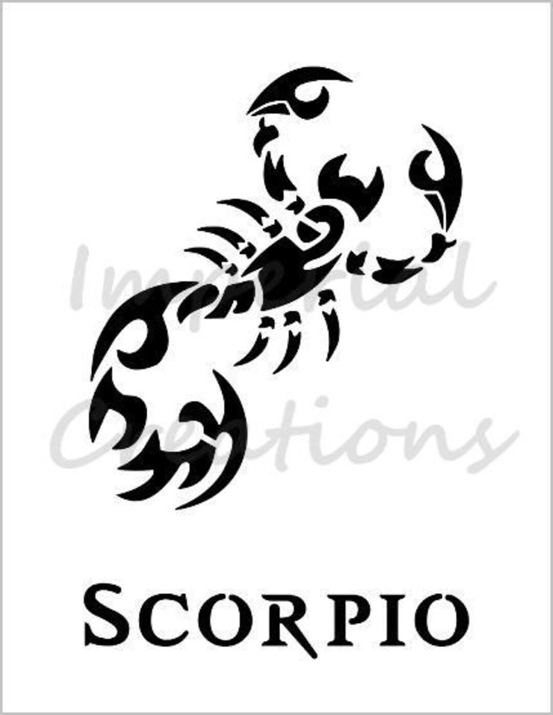 SCORPIO Zodiac Sign Astrology Horoscope Scorpion 8.5 X - Etsy