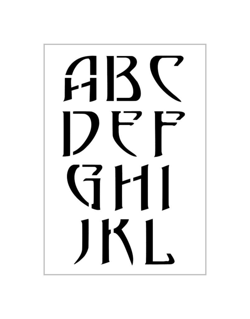 VAMPIRESS Alphabet Stencil 1 Inch Vampire Gothic Font Set Letters