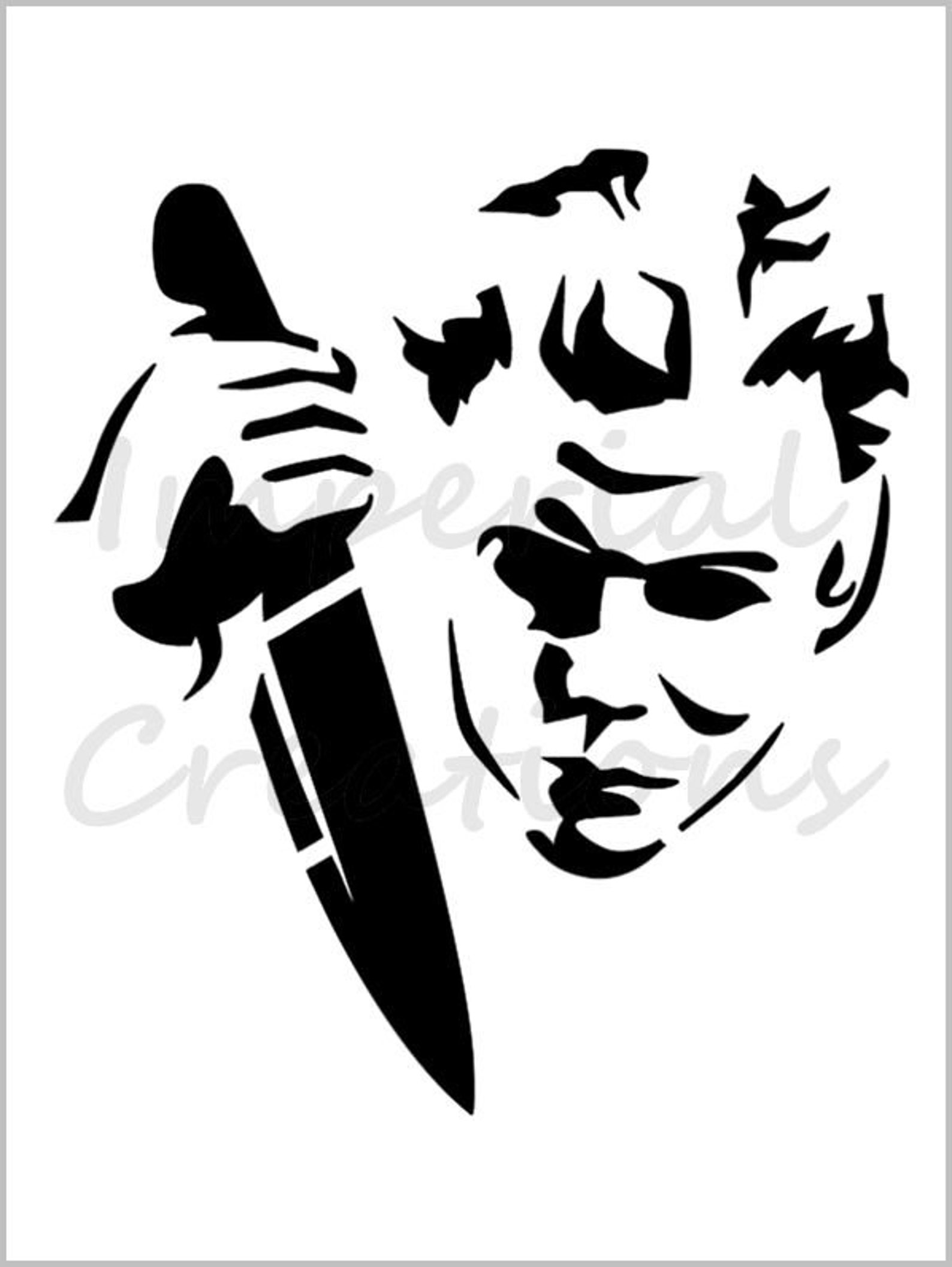 Jason Voorhees Stencil Friday the 13th Knife 8.5 X Etsy