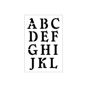 CHELSEA Alphabet Stencil 2 Inch Vintage Fancy Style Font Letters Capital Uppercase Sheet Set S1212