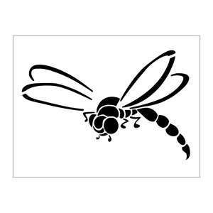 Dragonfly Stencil Damselfly Flying Design Reusable Sheet S641