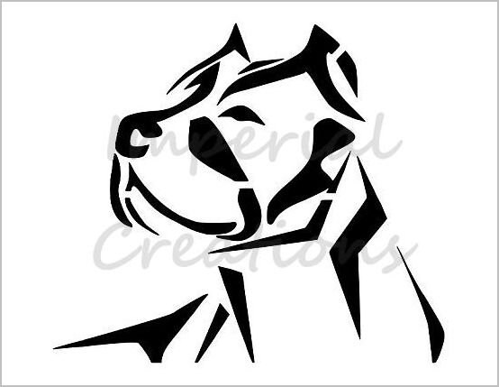 Pit Bull Stencil Bully Dog Breed Face Reusable Sheet S123 - Etsy Singapore