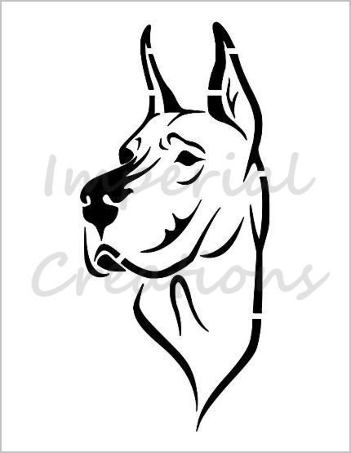 Great Dane Stencil Dog Breed Face Reusable Sheet S140 Etsy great-dane-stencil-dog-breed-face-reusable-sheet-s140-etsy