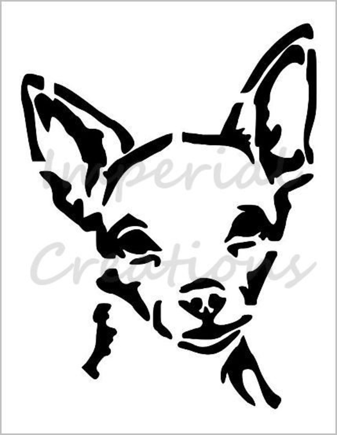 Chihuahua Stencil Dog Breed Face Reusable Sheet S146 - Etsy