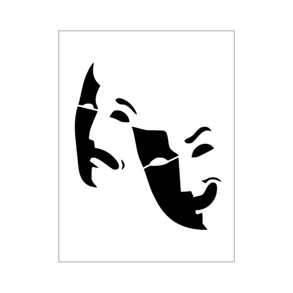 Greek Theater Mask Template Etsy greek-theater-mask-template-etsy