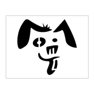 Happy Dog Face Stencil Cute Puppy Head Reusable Sheet S777