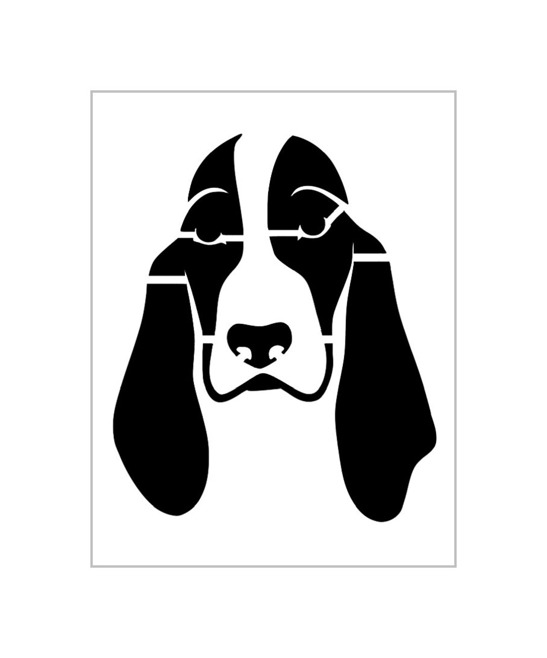 Basset Hound Stencil Dog Breed Face Head Reusable Sheet S661 - Etsy