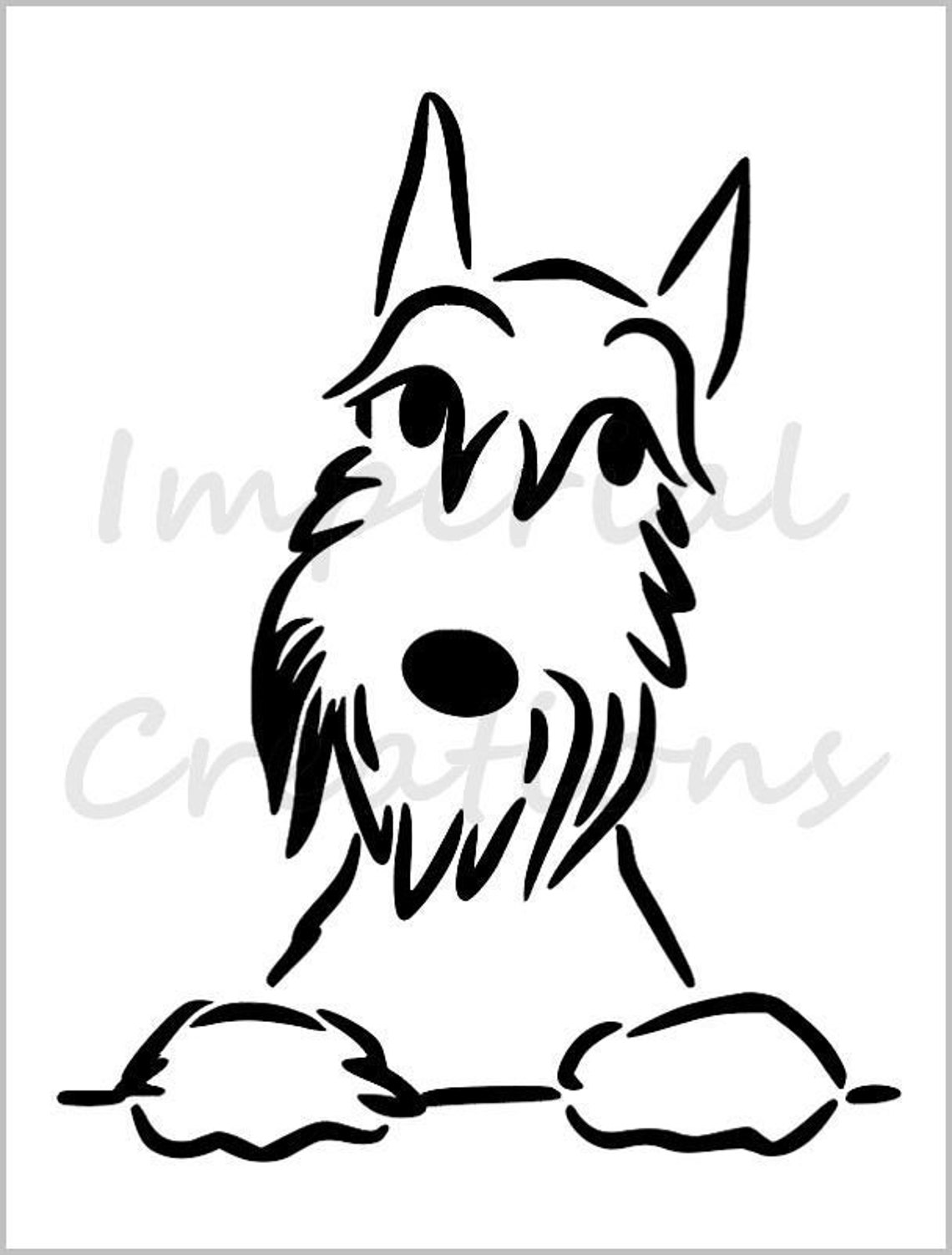 Schnauzer Stencil Dog Breed Face Reusable Sheet S669 Etsy