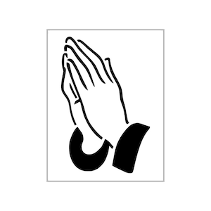 PRAYING HANDS Stencil Prayer Religious Church Reusable Plastic Sheet S499