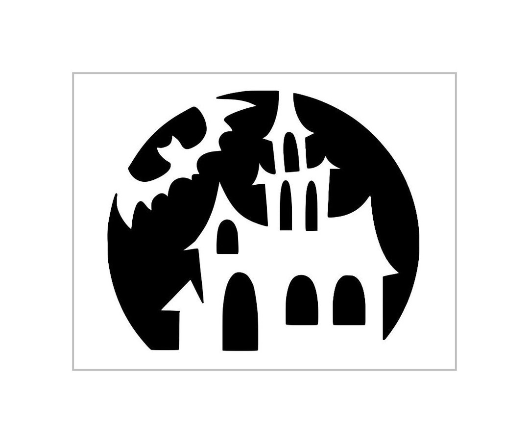 haunted-house-stencil-bat-moon-halloween-spooky-plastic-sheet-s195-etsy