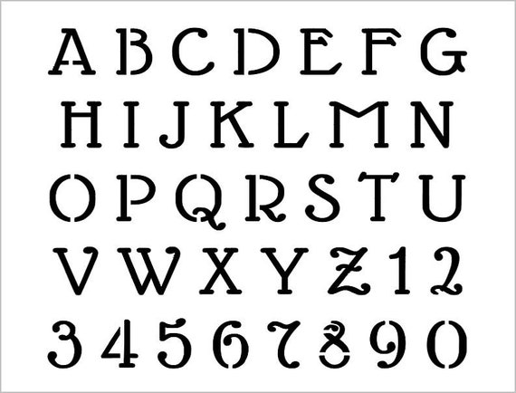 GLAZZY Alphabet Stencil 1 Inch Abcs Fancy Classy Elegant Font | Etsy