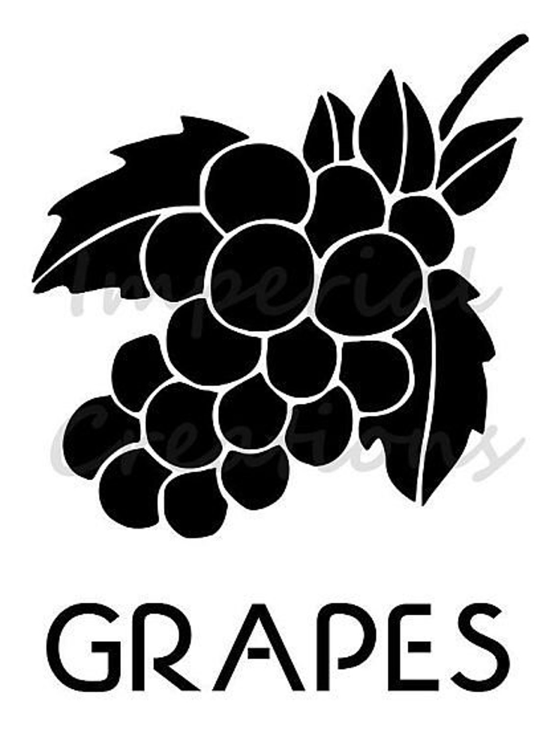 Grapes Stencil Fruit Bunch Cluster Kitchen Reusable Sheet - Etsy