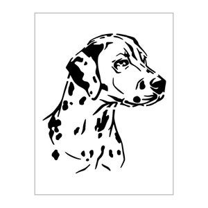 Dalmatian Stencil Dog Breed Face Reusable Plastic Sheet S667