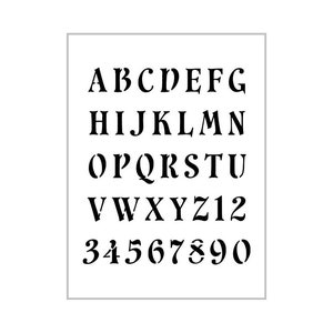 SIMPLY KNIGHT Alphabet Stencil 1 Inch King Royalty Font Set Letters Sheet S580