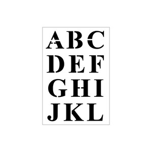 TIMES NEW ROMAN Alphabet Stencil 2 Inch Newspaper Font Letters Capital Uppercase Sheet Set S1201