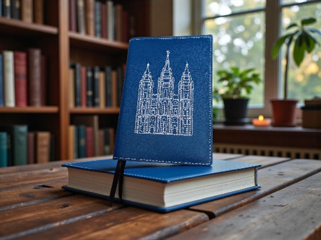 Compact LDS Quad Simulated Leather Slip Cover, LDS Scripture Slip Cover ...