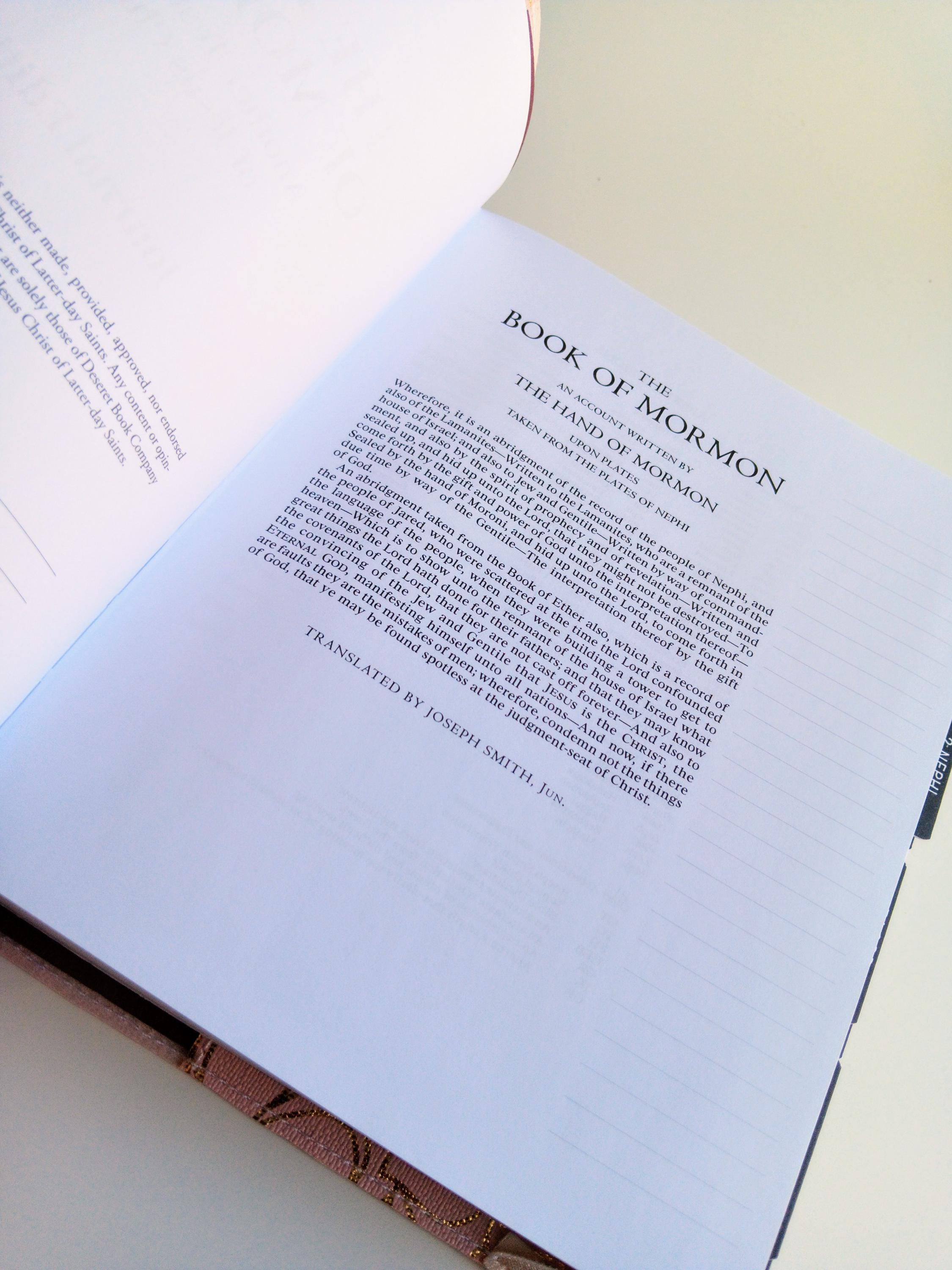 Book of Mormon Journaling Addition with Pink Floral Slipcover