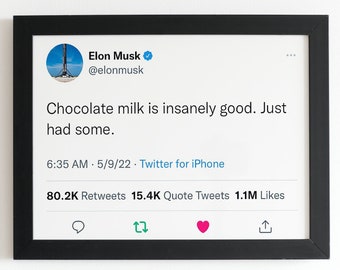 Elon Musk Art, Framed Elon Musk Poster, Elon Musk Tweet, Motivational Poster, Canvas Wall Art, Framed Poster 4
