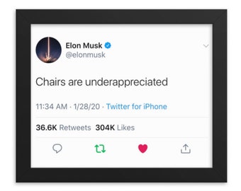 Elon Musk Art, Framed Elon Musk Poster, Elon Musk Tweet, Motivational Poster, Canvas Wall Art, Framed Poster 2