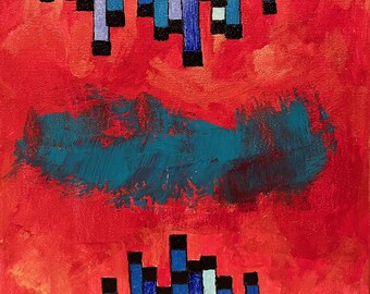 Ca.vE acrylic painting on stretched canvas
