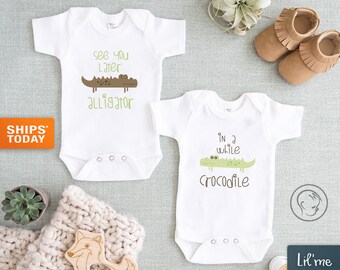 alligator onesie baby