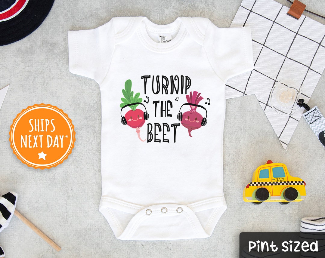 Turnip the Beet Baby Onesie® Funny Baby Onesie® Hipster Baby Onesie