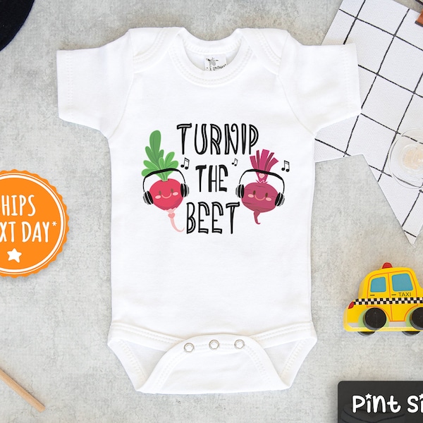 Turnip The Beet Baby Onesie® - Funny baby Onesie® - Hipster Baby Onesie® - cute Baby Onesie®- Veggie Baby Onesie®