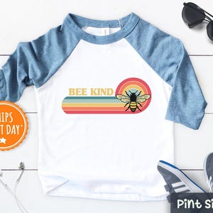 Bee Kind Shirt- Cute Kindness Matters Bee Shirt- Retro Bumble Bee Shirt